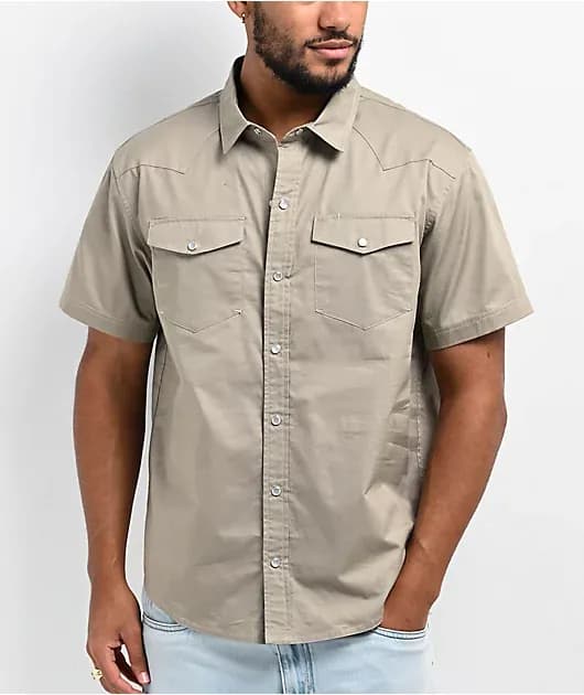 Drover Beige Short Sleeve Shirt — image 1 of 1