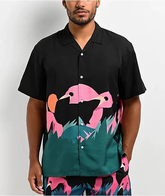 Duvin Mingo Design Short Sleeve Button Up Shirt — image 1 of 1