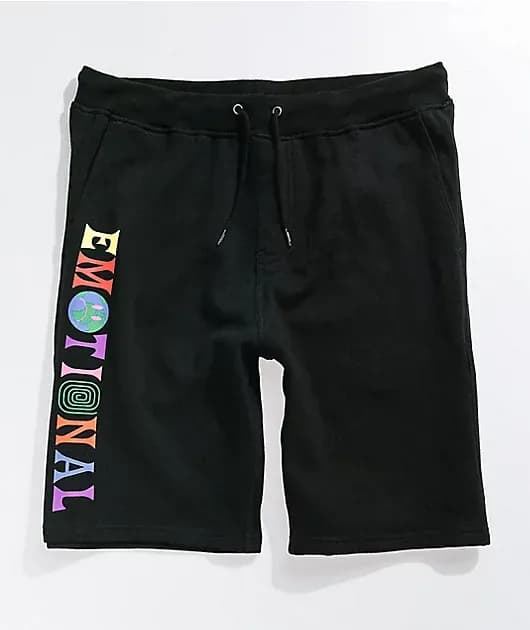 Emotional Black Sweat Shorts — image 1 of 1