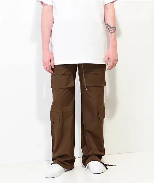 EPTM Dave East Brown Fitted Cargo Pants — image 1 of 1