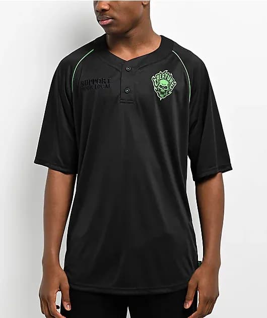 Fiend Black Baseball Jersey — image 1 of 1