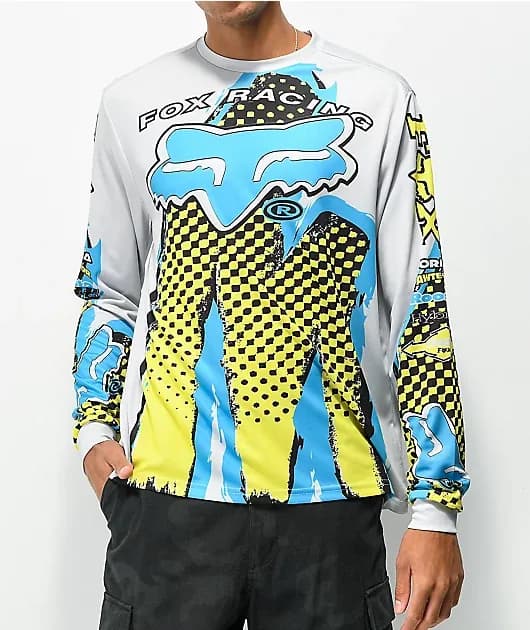 Fox Brushed Light Grey Long Sleeve Jersey — image 1 of 1