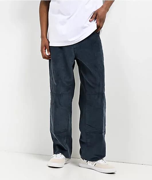 Franky Villani Sicko Navy Corduroy Pants — image 1 of 1