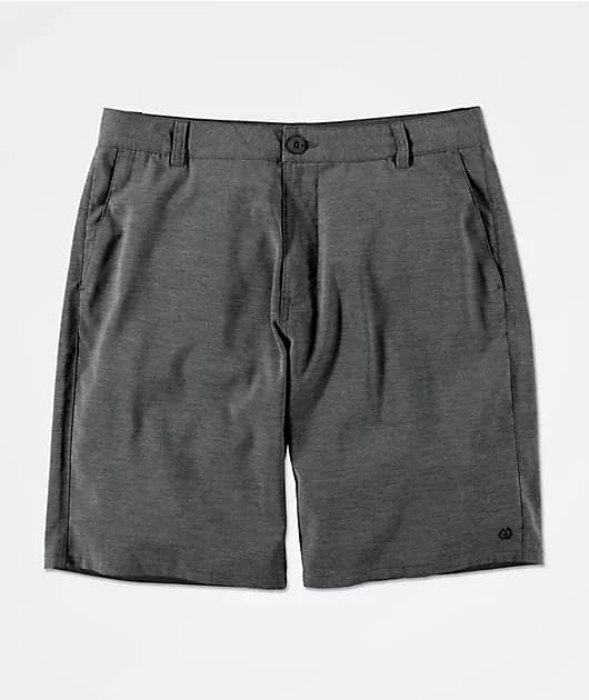 Freeworld Glassy Charcoal Hybrid Board Shorts — image 1 of 1