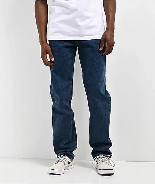 Freeworld Straight Dark Blue Denim Jeans — image 1 of 1