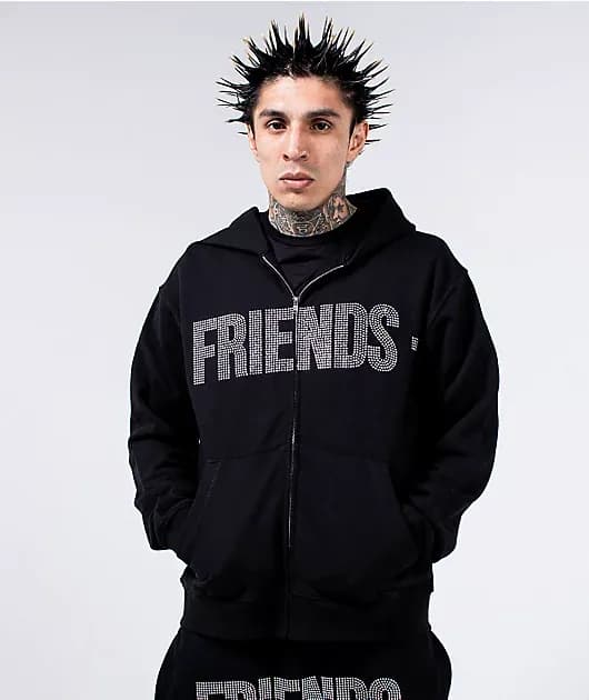 Friends Black Zip Hoodie — image 1 of 1