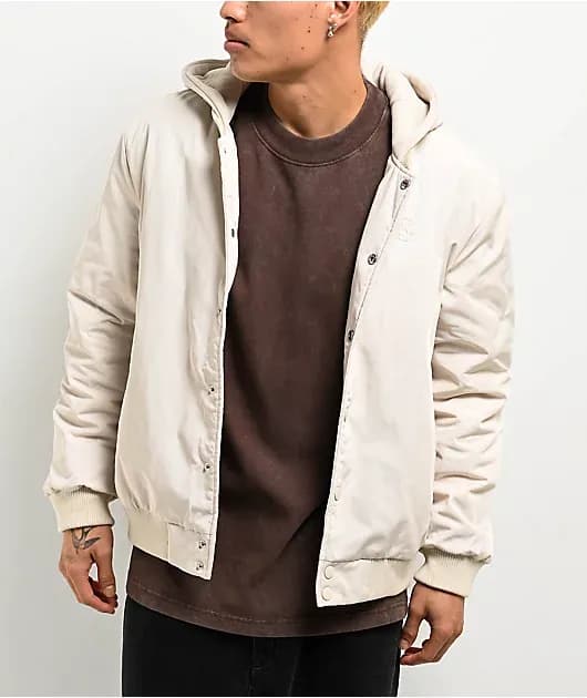 Fundamentals Natural Hooded Bomber Jacket — image 1 of 1