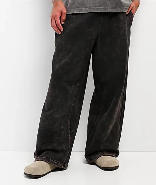 Fundamentals Static Brown Wash Baggy Sweatpants — image 1 of 1