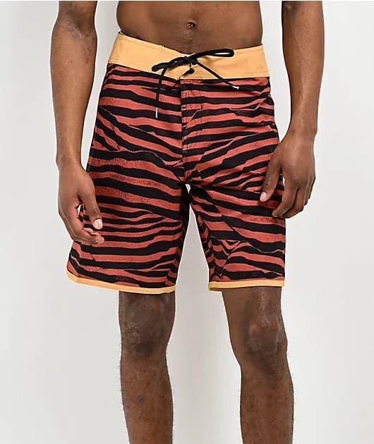Funday Scallop Mod-Tech Orange Board Shorts — image 1 of 1