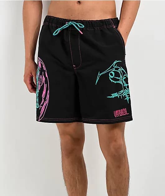 Fusion Black, Pink Blue Board Shorts — image 1 of 1
