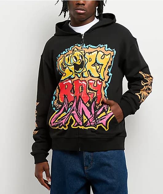 Glo Gang Glory 4 Eva Black Zip Hoodie — image 1 of 1