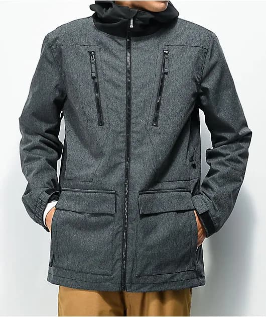 Green Valley Grey Denim 10K Snowboard Jacket — image 1 of 1