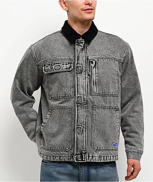 Grind Chore Grey Denim Jacket — image 1 of 1