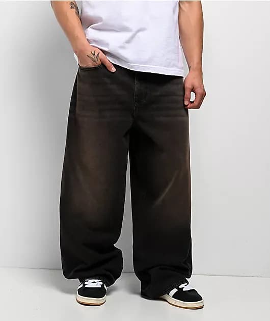 Grip Wash Brown Ultra Wide Skate Jeans — image 1 of 1