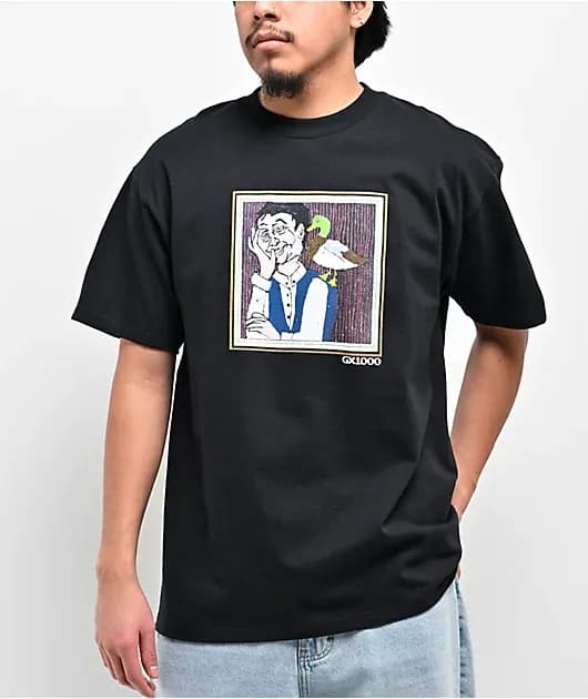 GX1000 Man With Duck Black T-Shirt — image 1 of 1