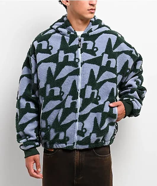 H Star Repeat Ice Blue Zip Hoodie — image 1 of 1
