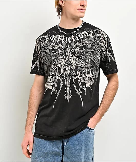Haunted Passage Black Wash T-Shirt — image 1 of 1