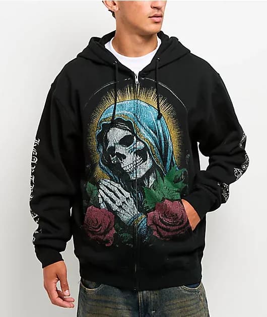 Heartbreakers Club Blessed Black Zip Hoodie — image 1 of 1