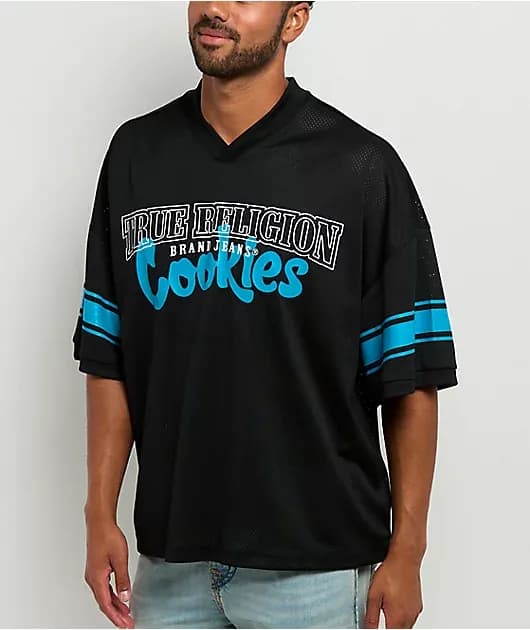 Heavy Mesh Black Football Jersey — image 1 of 1