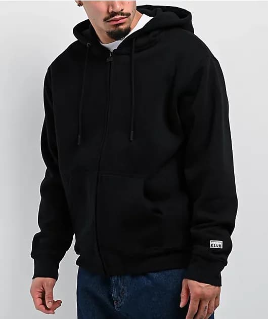 Heavyweight Black Zip Hoodie — image 1 of 1
