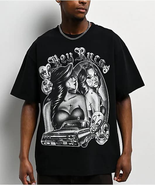 Hey Ruca Mirror Mirror Black T-Shirt — image 1 of 1