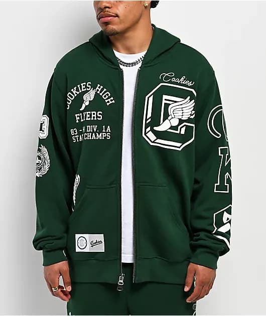 High Green Zip Hoodie — image 1 of 1