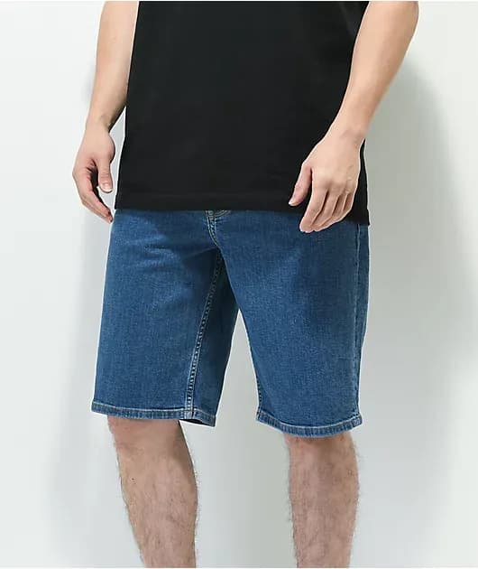 Homeboy X-Tra Blue Baggy Denim Shorts — image 1 of 1
