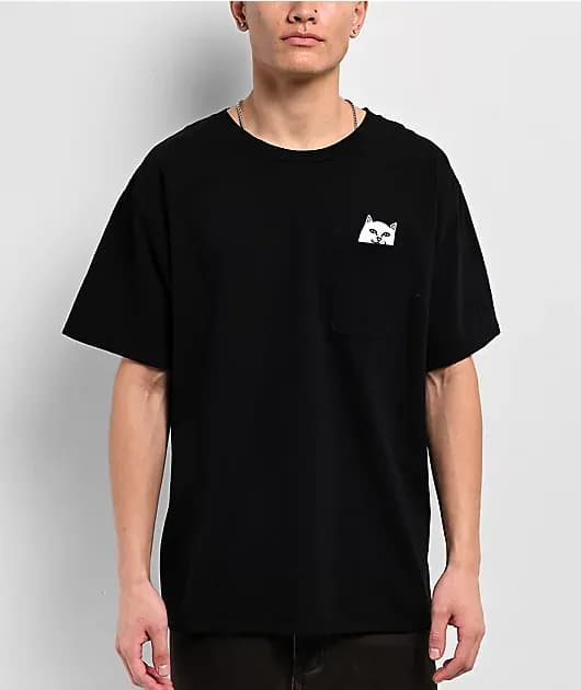 Incepted Black Pocket T-Shirt — image 1 of 1