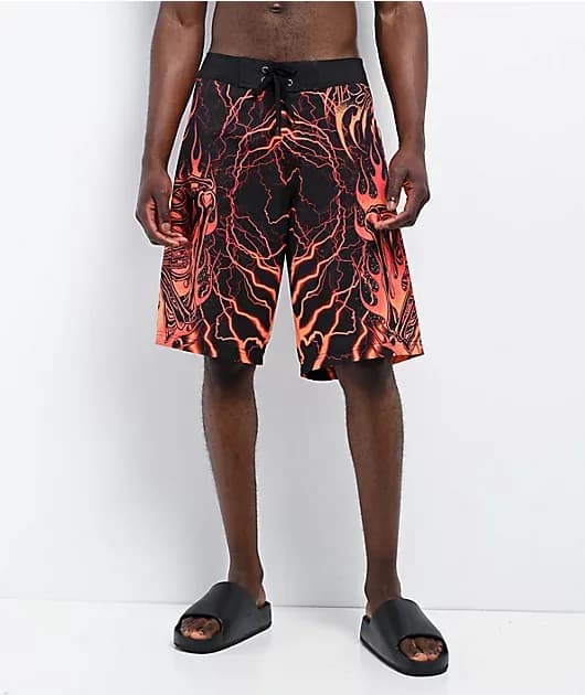 Infernal Nightmare Black Board Shorts — image 1 of 1