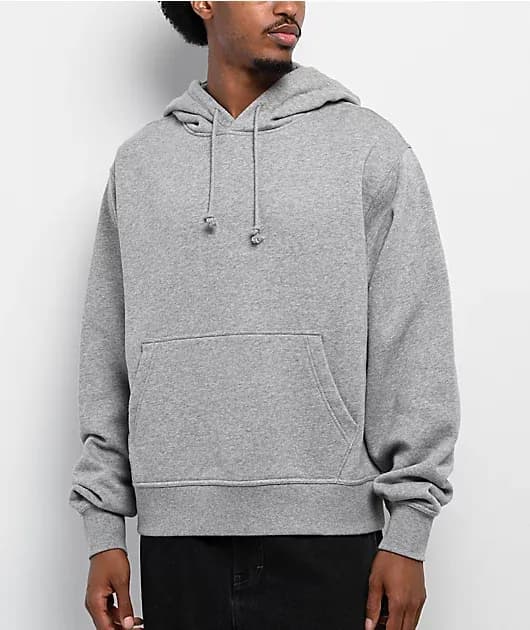 Fractal Grey Crop Hoodie — image 1 of 1