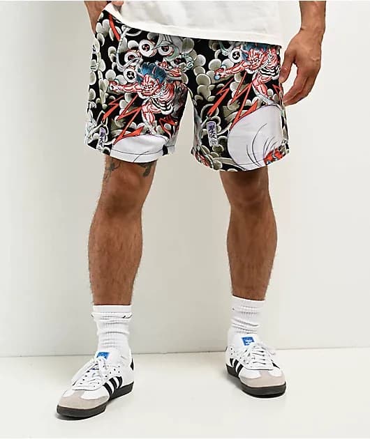 Japan Bee Print Shorts — image 1 of 1