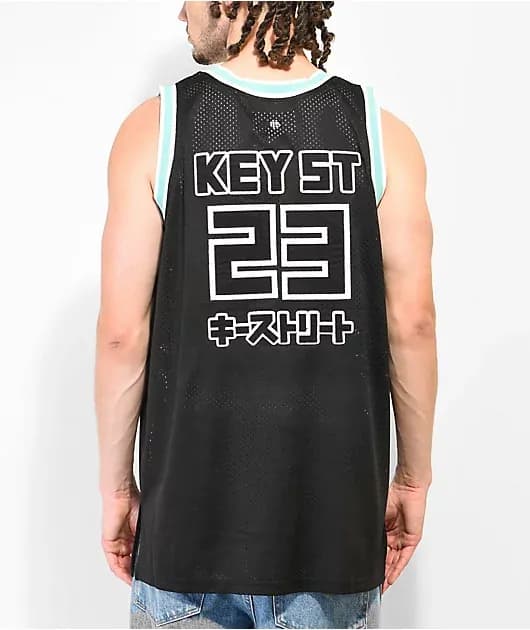 Black Blue Basketball Jersey — image 1 of 1