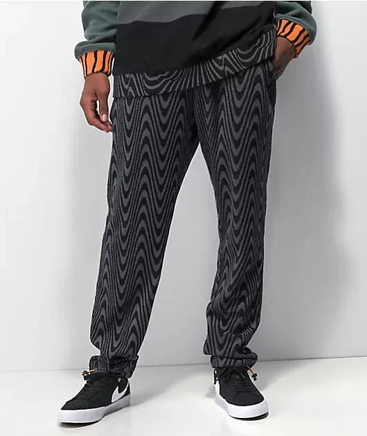 The Bindle Conspiracy Hazy Sunset Black Sweatpants — image 1 of 1