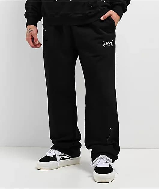 KREW K-Loose Ripper Faded Black Sweatpants — image 1 of 1