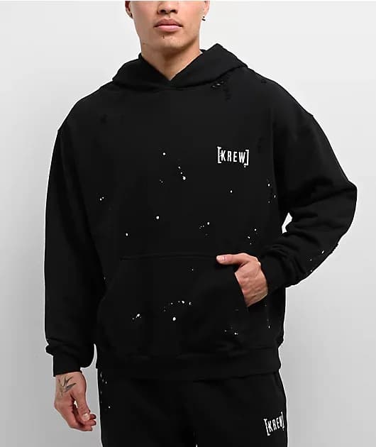 KREW Ripper Faded Black Hoodie — image 1 of 1