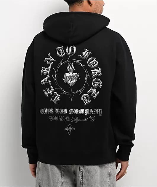 Learn To Forget Sacred Chrome Black Zip Hoodie — image 1 of 1
