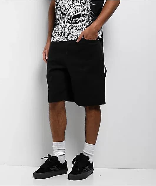 Lurker Wash Black Denim Shorts — image 1 of 1