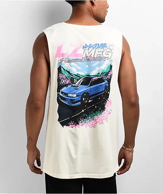 LZMFG Touge Dreams Natural Muscle Tank Top — image 1 of 1