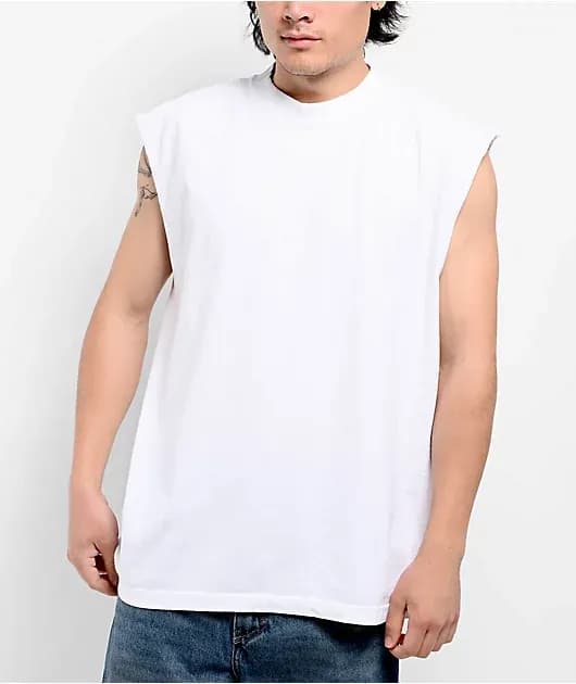 Max Heavyweight White Tank Top — image 1 of 1