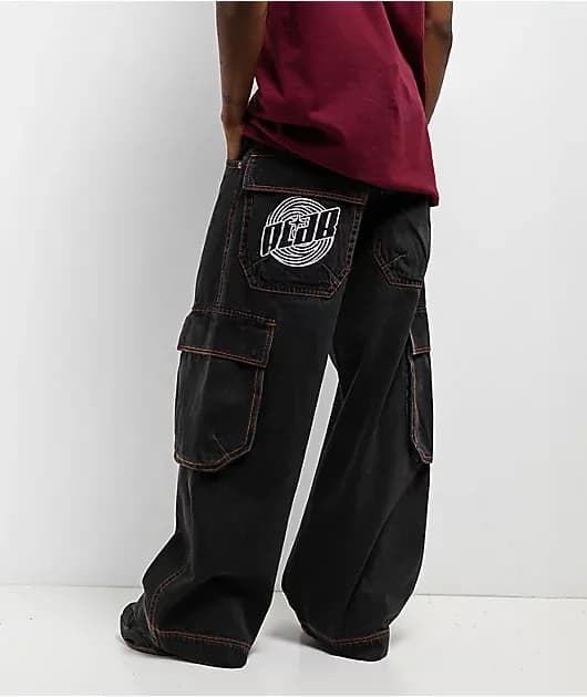 Mega Overheat Grey Cargo Denim Jeans — image 1 of 1