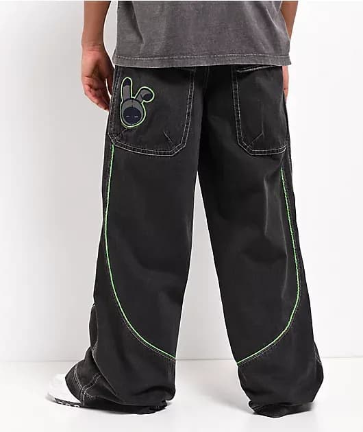 Mega Piped Overheat Grey Jeans — image 1 of 1