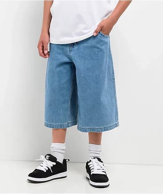 Mega Shant Pixel Denim Shorts — image 1 of 1
