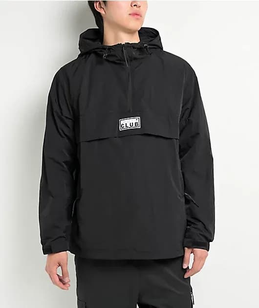 Metallic Black Anorak Jacket — image 1 of 1