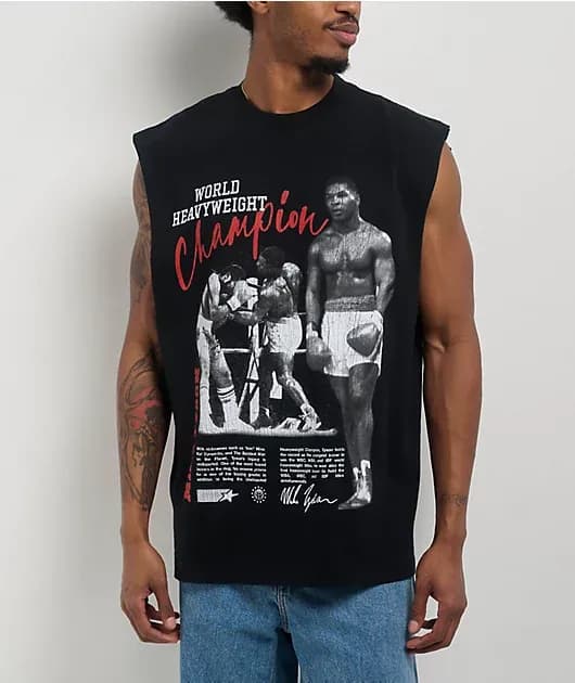 Mike Tyson Sawed Off Hands Black Tank Top — image 1 of 1