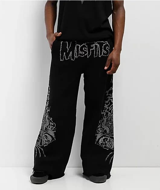 Misfits Black Wash Sweatpants — image 1 of 1