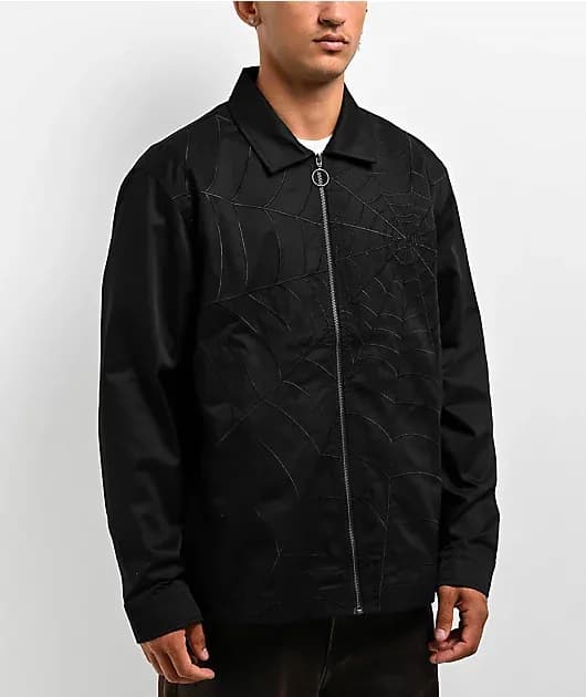 Nexus Embroidered Black Long Sleeve Work Shirt — image 1 of 1