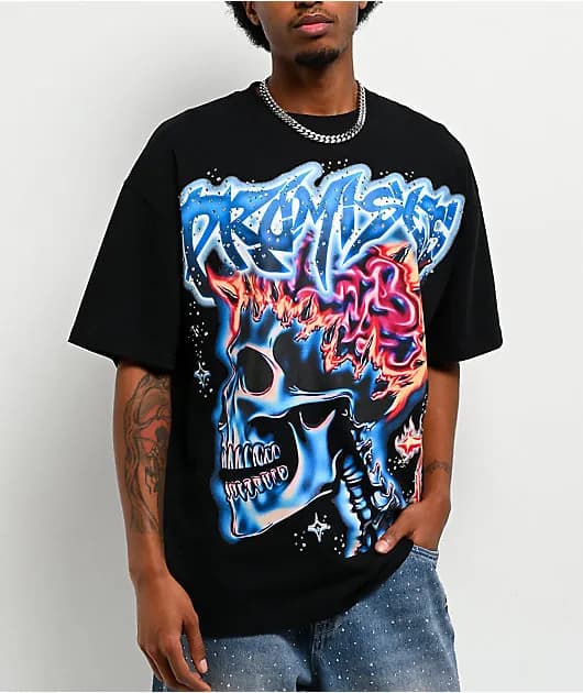 Numbskull Rhinestone Black T-Shirt — image 1 of 1