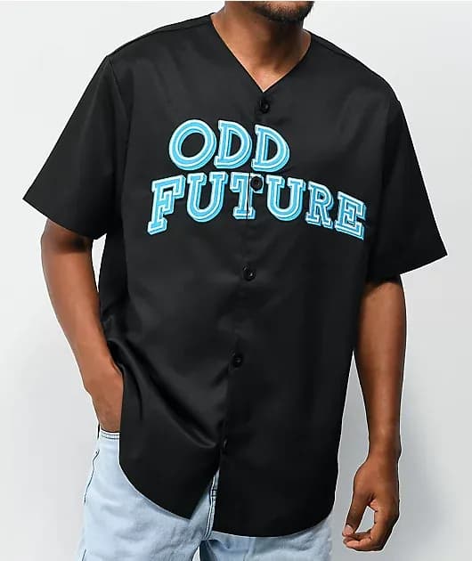 Odd Future Woven Black Baseball Jersey — image 1 of 1