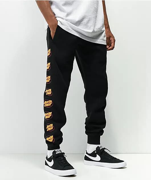 Oval Dot Black Sweatpants — image 1 of 1
