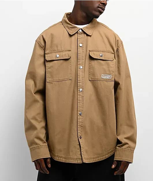 Overshirt Khaki Long Sleeve Work Shirt — image 1 of 1